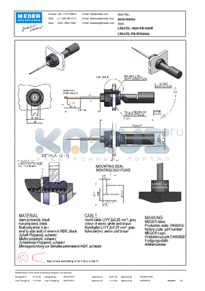 LS03-DL-PA-BV85054 datasheet - LS Level Sensor