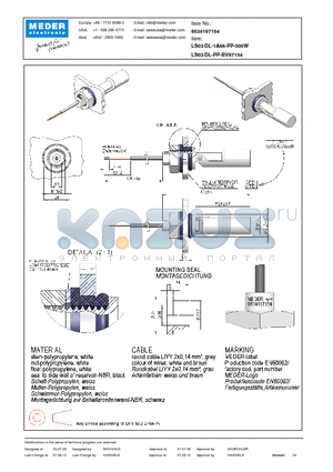 LS03-DL-PP-BV97154 datasheet - LS Level Sensor