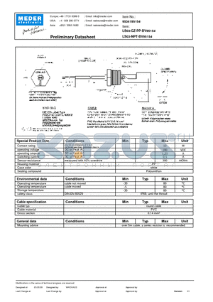LS03-GZ-PP-BV95154 datasheet - LS Level Sensor