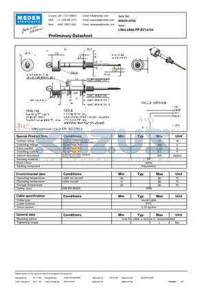 LS04-4A66-PP-BV14755 datasheet - LS Level Sensor