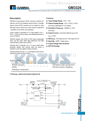 GM3326-2.8ST25R datasheet - PWM,PWM/PFM SWITCHING STEP-UP & DOWN DC/DC CONVERTER CONTROLLER ICS