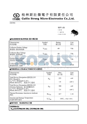 GM3906 datasheet - SOT-23