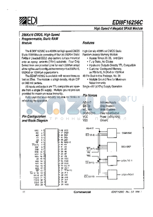 EDI8F16256C20M9C datasheet - HIGH SPEED 4 MEGABIT SRAM MODULE