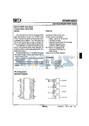 EDI8M1665C45C9B datasheet - HIGH SPEED MEGABIT SRAM MODULE