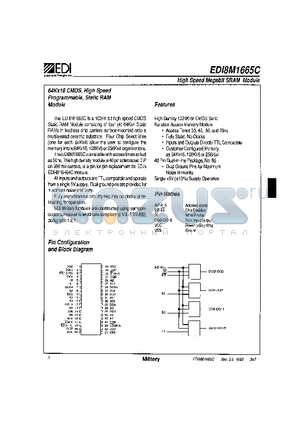 EDI8M1665C70C9B datasheet - HIGH SPEED MEGABIT SRAM MODULE