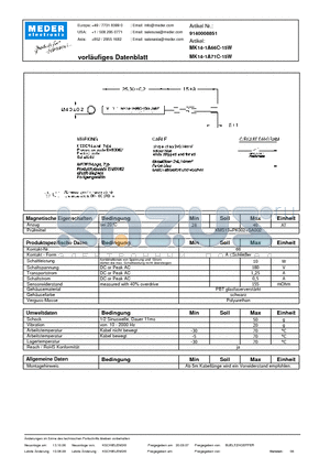 MK14-1A66C-15W_DE datasheet - (deutsch) MK Reed Sensor