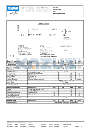 MK14-1A66E-500W_09 datasheet - MK Reed Sensor