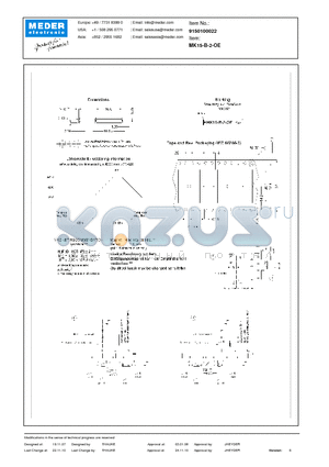 MK15-B-2-OE_10 datasheet - MK Reed Sensor