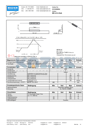MK15-D-0_DE datasheet - (deutsch) MK Reed Sensor