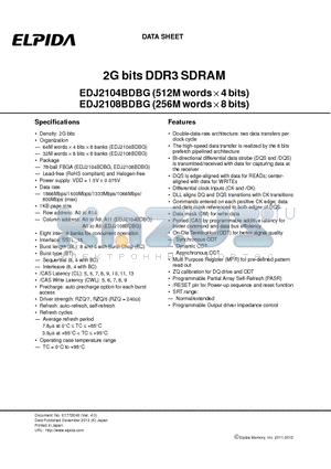 EDJ2104BDBG-DJ-F datasheet - Differential clock inputs