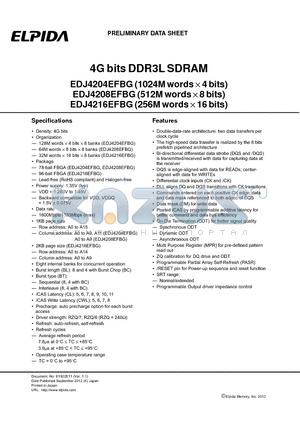 EDJ4204EFBG datasheet - Differential clock inputs