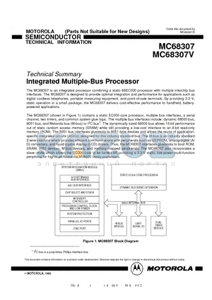 MC68307 datasheet - Technical Summary Integrated Multiple-Bus Processor