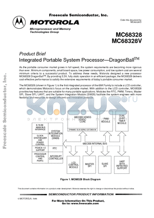 MC68328 datasheet - Integrated Portable System Processor-DragonBall