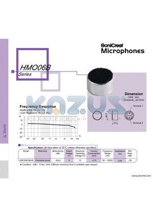 HMO0603B-60 datasheet - Microphones