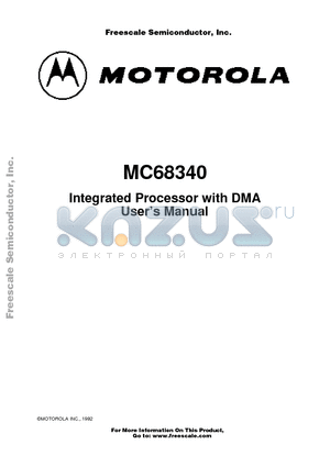 MC68340CFE16 datasheet - Integrated Processor with DMA Users Manual