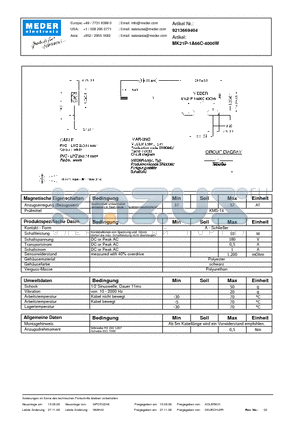 MK21P-1A66C-4000W_DE datasheet - (deutsch) MK Reed Sensor