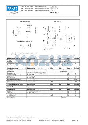 MK23-35-B-1_DE datasheet - (deutsch) MK Reed Sensor