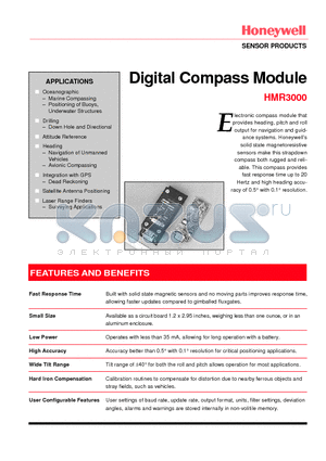 HMR3000-D21-232 datasheet - Digital Compass Module