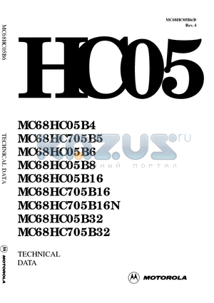 MC68HC05 datasheet - High-density Complementary Metal Oxide Semiconductor (HCMOS) Microcomputer Unit