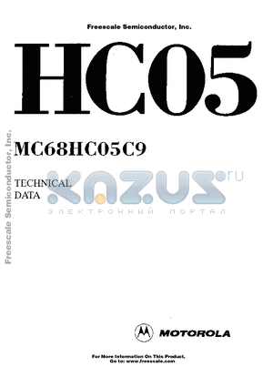 MC68HC05C9 datasheet - TECHNICAL DATA