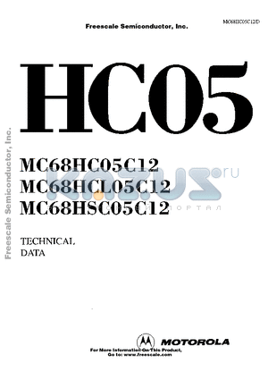 MC68HC05C12B datasheet - HCMOS MICROCONTROLLER UNITS