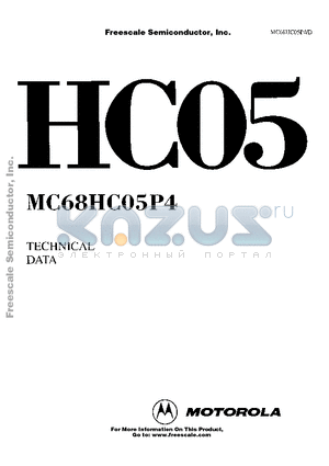 MC68HC05P4DW datasheet - HCMOS MICROCONTROLLER UNIT
