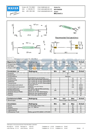 MK23-90-E-2_DE datasheet - (deutsch) MK Reed Sensor