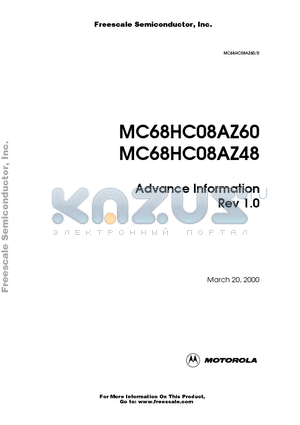 MC68HC08AZ48VFU datasheet - Advance Information