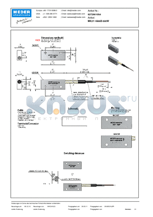 MK27-1A66B-500W_DE datasheet - (deutsch) MK Reed Sensor