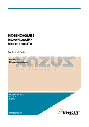 MC68HC08JB8 datasheet - M68HC08 Microcontrollers