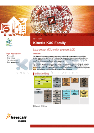 MK30DN512VYY10 datasheet - Low-power MCUs with segment LCD