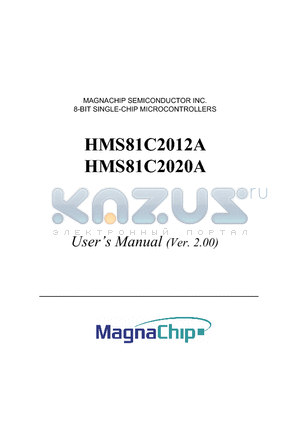 HMS81C20XXA-HK datasheet - CMOS Single-Chip 8-Bit Microcontroller with A/D Converter & VFD Driver