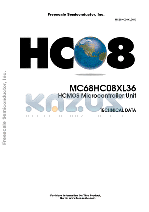 MC68HC08XL36 datasheet - HCMOS Microcontroller Unit