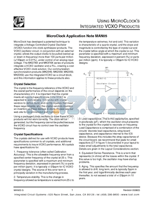 MK3771-1 datasheet - USING MICROCLOCKS INTEGRATED VCXO PRODUCTS