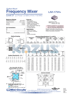 LAVI-17VH datasheet - Frequency Mixer