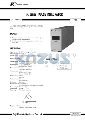 EDS10-13D datasheet - FC SERIES PULSE INTEGRATOR