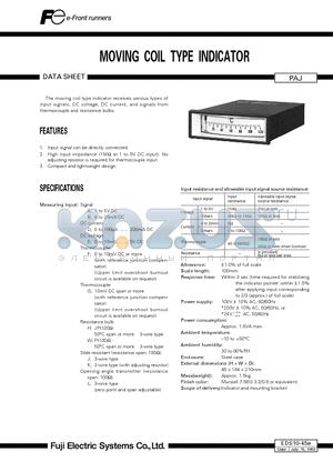 EDS10-45E datasheet - MOVING COIL TYPE INDICATOR