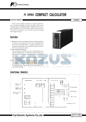 EDS11-108B datasheet - FC SERIES COMPACT CALCULATOR