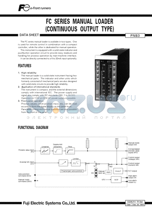 EDS11-113D datasheet - FC SERIES MANUAL LOADER(CONTINUOUS OUTPUT TYPE)