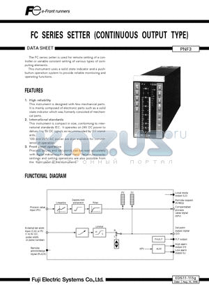 EDS11-115G datasheet - FC SERIES SETTER (CONTINUOUS OUTPUT TYPE)