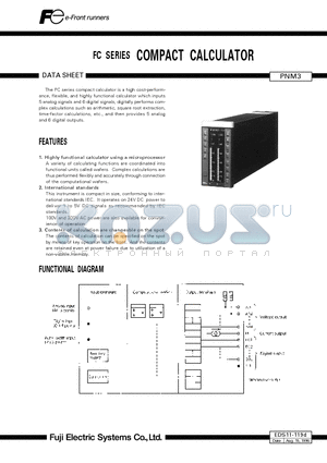 EDS11-119D datasheet - FC SERIES COMPACT CALCULATOR