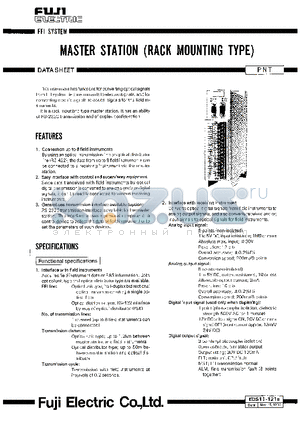 EDS11-121A datasheet - MASTER STATION(RACK MOUNTING TYPE)