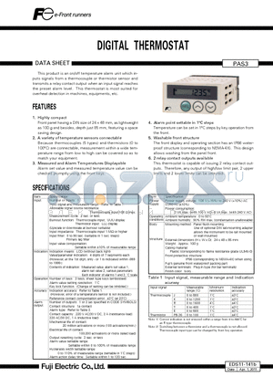 EDS11-141B datasheet - DIGITAL THERMOSTAT