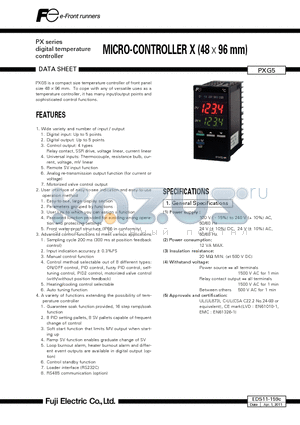 EDS11-159C datasheet - PX series digital temperature controller MICRO-CONTROLLER X (48  96 mm)