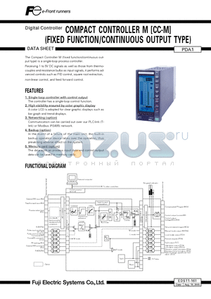 EDS11-161 datasheet - Digital Controller COMPACT CONTROLLER M [CC-M](FIXED FUNCTION/CONTINUOUS OUTPUT TYPE)