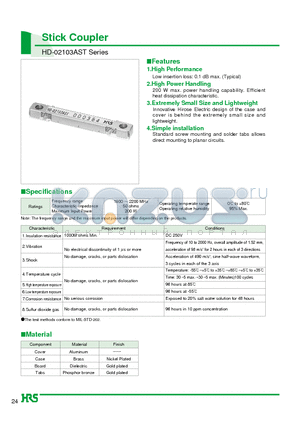 HD-02103AST datasheet - Stick Coupler