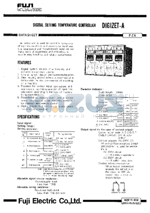 EDS11-60D datasheet - DIGITAL SETTING TEMPERATURE CONTROLLER DIGIZET-A