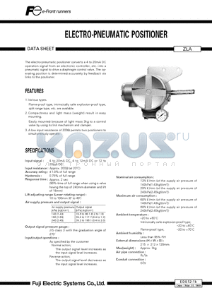 EDS12-1K datasheet - ELECTRO-PNEUMATIC POSITIONER