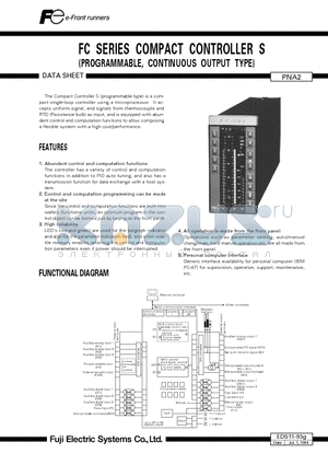 EDS11-93G datasheet - FC SERIES COMPACT CONTROLLER S(PROGRAMMABLE, CONTINUOUS OUTPUT TYPE)
