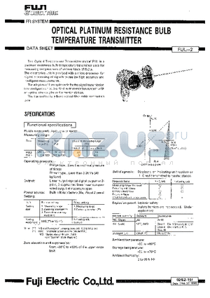 EDS2-15F datasheet - OPTICAL PLATINUM RESISTANCE BULB TEMPERATURE TRANSMITTER